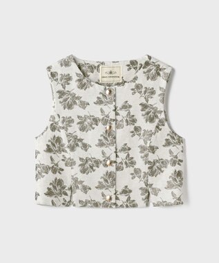 GRACE CONTINENTAL ラメフラワージャガードベスト キナリ