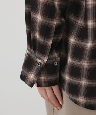 GRACE CONTINENTAL ストール付チェックシャツ チェック