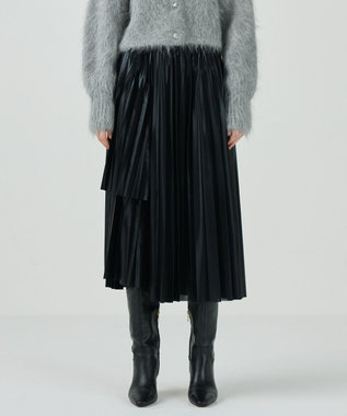 GRACE CONTINENTAL ジャージレイヤースカート ブラック