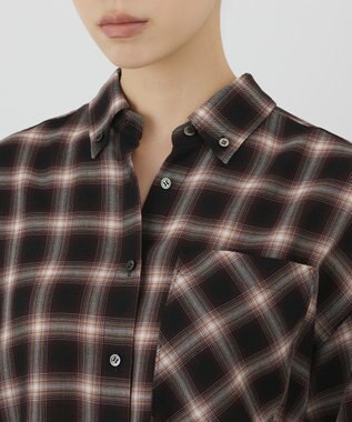 GRACE CONTINENTAL ストール付チェックシャツ チェック