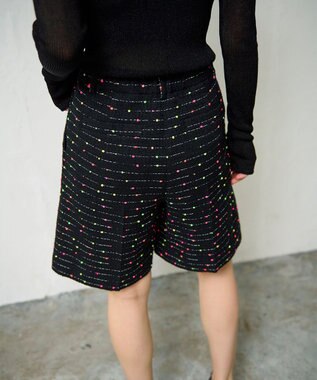 GRACE CONTINENTAL ネオンドットジャガードパンツ ブラック