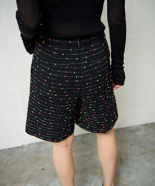 GRACE CONTINENTAL ネオンドットジャガードパンツ ブラック