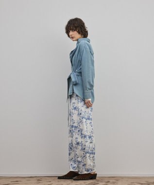 GRACE CONTINENTAL デニムボウタイシャツ ブルー