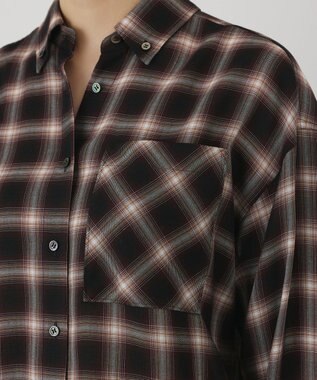 GRACE CONTINENTAL ストール付チェックシャツ チェック