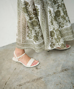 GRACE CONTINENTAL バンダナティアードスカート カーキ