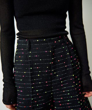 GRACE CONTINENTAL ネオンドットジャガードパンツ ブラック