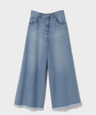 GRACE CONTINENTAL バギーデニムパンツ サックス