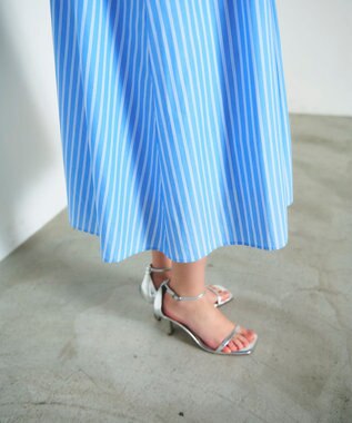 GRACE CONTINENTAL 刺繍シャツワンピース ブルー