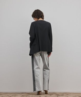 GRACE CONTINENTAL リメイクフレアデニムパンツ ブラック