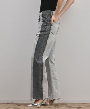 GRACE CONTINENTAL リメイクフレアデニムパンツ ブラック