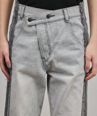 GRACE CONTINENTAL リメイクフレアデニムパンツ ブラック