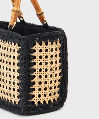 GRACE CONTINENTAL Caterina bertini  バンブーカゴバック ブラック