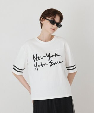 GRACE CONTINENTAL カレッジロゴプリントTシャツ