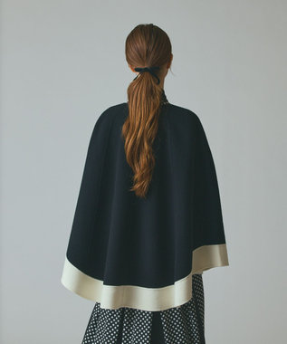 GRACE CONTINENTAL ストール付リバーケープ ブラック