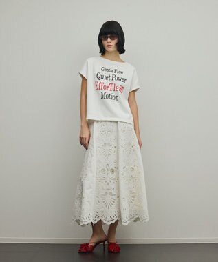 GRACE CONTINENTAL ルーズロゴTシャツ ホワイト