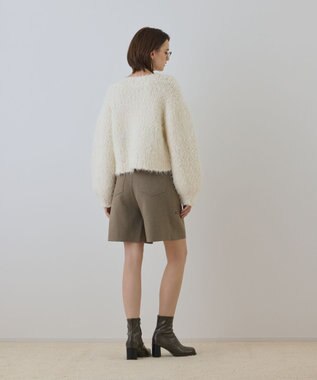 GRACE CONTINENTAL ツイーディーハーフパンツ カーキ