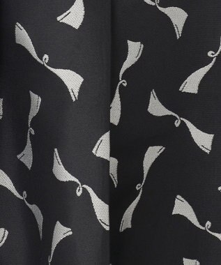 GRACE CONTINENTAL リボンジャガードワンピース ブラック