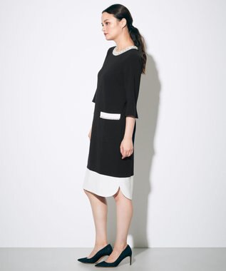 バイカラービジューワンピース Grace Continental Grace Continental グレースコンチネンタル 通販 バイカラービジューワンピース Grace Continental Grace Continental グレースコンチネンタル 通販