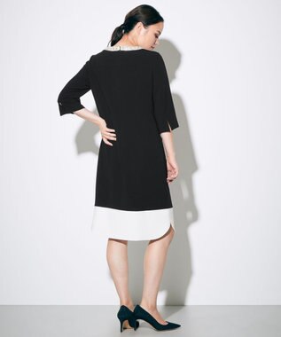 GRACE CONTINENTAL バイカラービジューワンピース ブラック