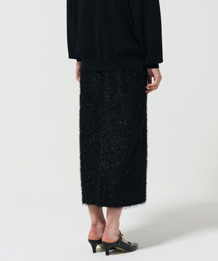 GRACE CONTINENTAL フリンジジャガードタイトスカート ブラック