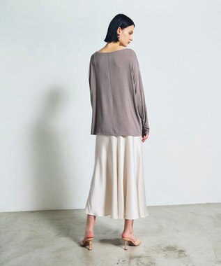 GRACE CONTINENTAL ロゴ刺繍カットトップ グレー