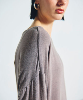 GRACE CONTINENTAL ロゴ刺繍カットトップ グレー