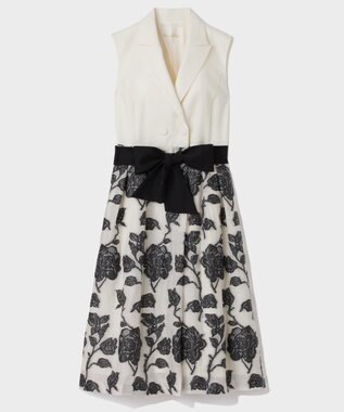 GRACE CONTINENTAL フラワージャガードテーラードレス キナリ