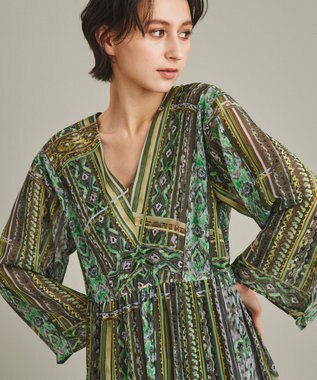 ストライプイカットプリントワンピース / GRACE CONTINENTAL | GRACE  