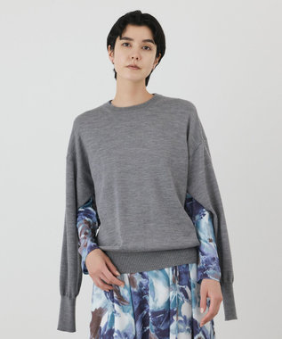 GRACE CONTINENTAL ウールスリットニットトップ