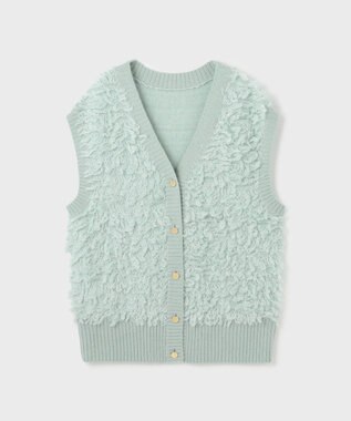 GRACE CONTINENTAL ループニットベスト ライトグリーン