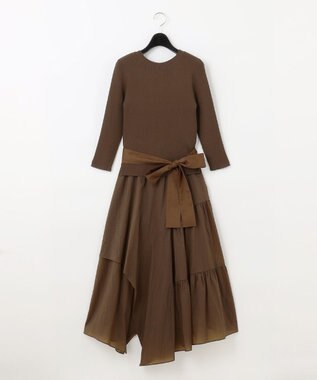 【新品未使用】グレースコンチネンタル ダイアグラム バックパールニットワンピース バックパールニットワンピース / GRACE CONTINENTAL | GRACE