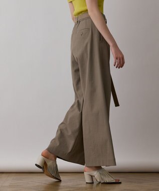 GRACE CONTINENTAL ストレッチワイドパンツ カーキ