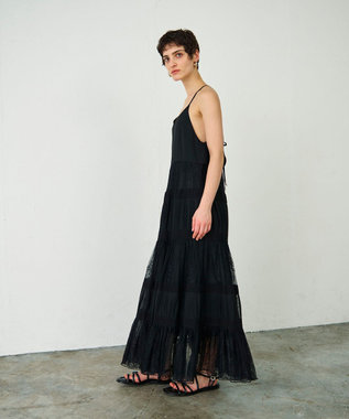 GRACE CONTINENTAL レースコンビキャミソールワンピース ブラック