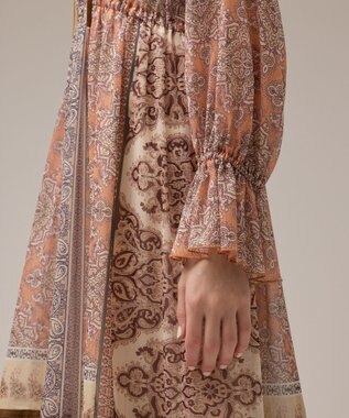 GRACE CONTINENTAL ペイズリープリントドレス オレンジ