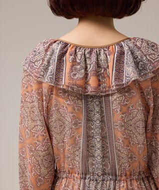 GRACE CONTINENTAL ペイズリープリントドレス オレンジ