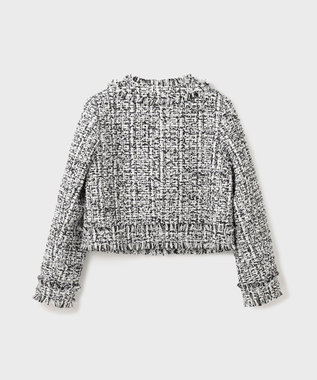 GRACE CONTINENTAL フリンジツイードジャケット ブラック