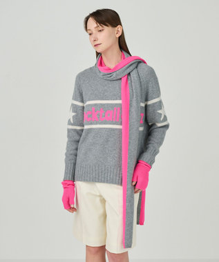 GRACE CONTINENTAL カシミヤレタードトップ グレー