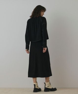 GRACE CONTINENTAL フェイクスウェードブラウス ブラック