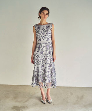 GRACE CONTINENTAL スモール3Dフラワードレス グレー