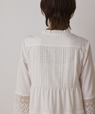 GRACE CONTINENTAL レースコンビワンピース ホワイト