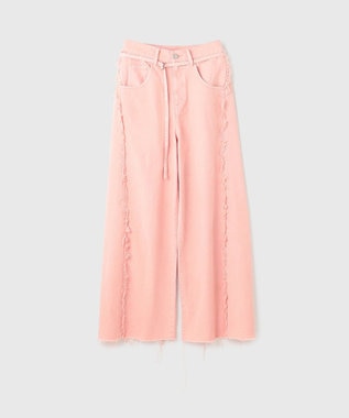 GRACE CONTINENTAL フリンジバギーパンツ ピンク