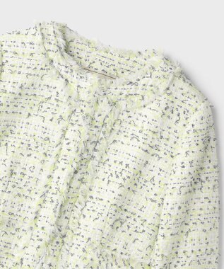 GRACE CONTINENTAL ミックスツイードジャケット イエロー