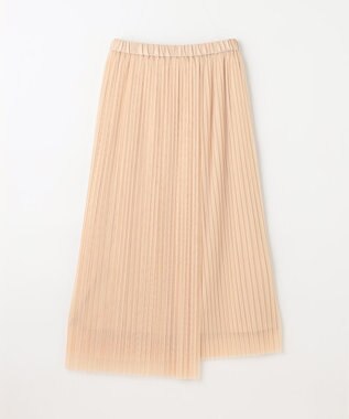 GRACE CONTINENTAL チュールタイトプリーツスカート ベージュ