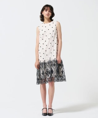 GRACE CONTINENTAL 刺繍レースドレス キナリ