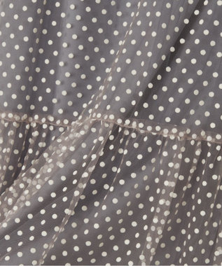 GRACE CONTINENTAL フロッキーチュールスカート グレー