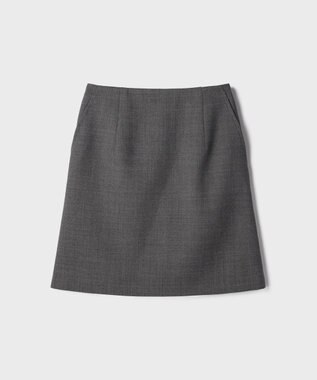 GRACE CONTINENTAL ウールギャバミニスカート グレー