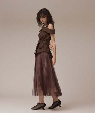 GRACE CONTINENTAL シャツキャミソール ダークブラウン