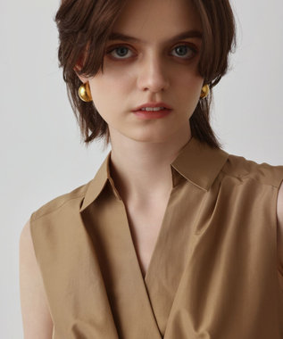 GRACE CONTINENTAL トリアセコットンワンピース キャメル