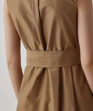 GRACE CONTINENTAL トリアセコットンワンピース キャメル