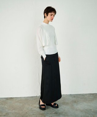 GRACE CONTINENTAL ショートドルマンニットカーディガン ホワイト